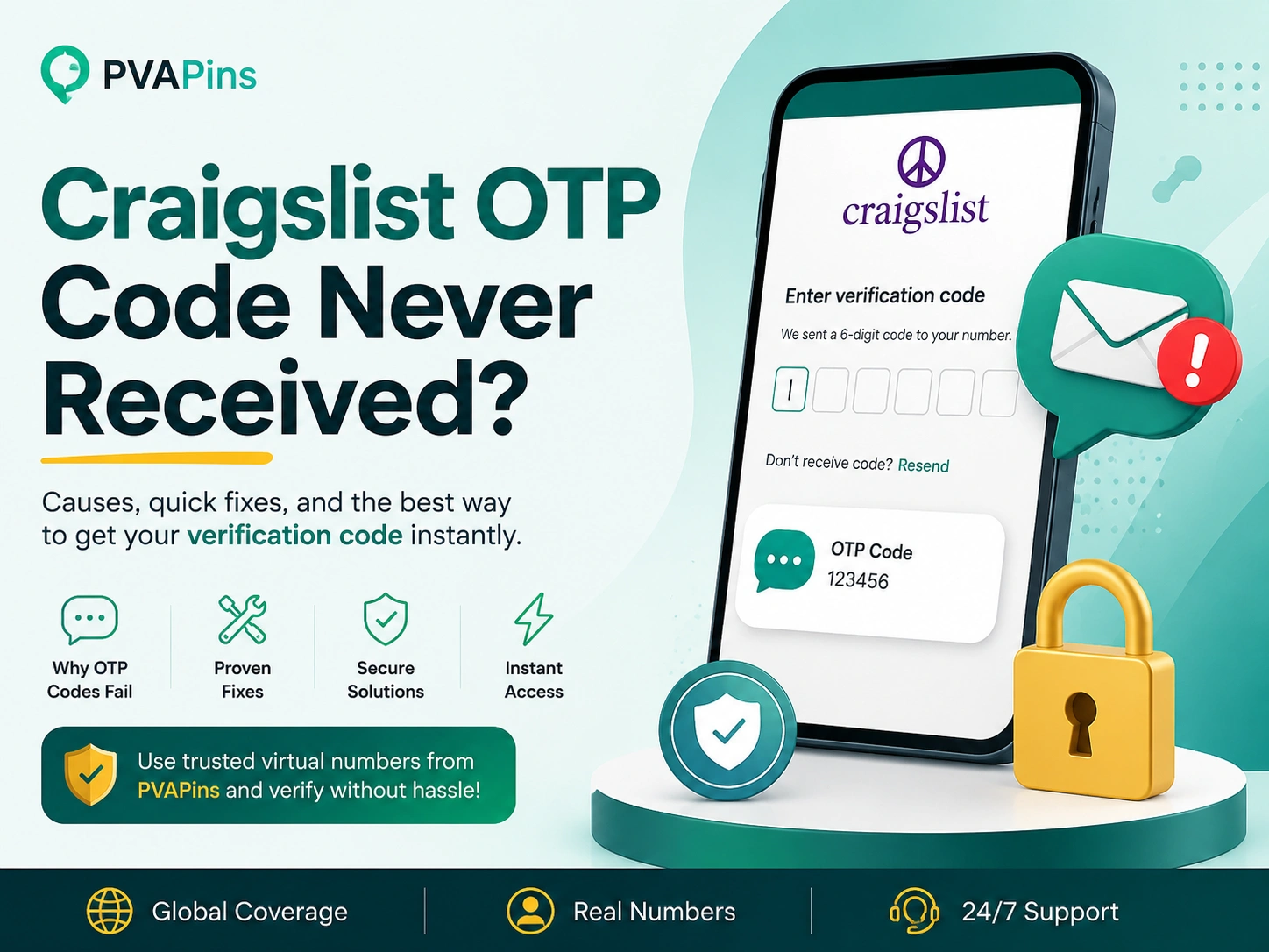 Craigslist OTP Code Never Received