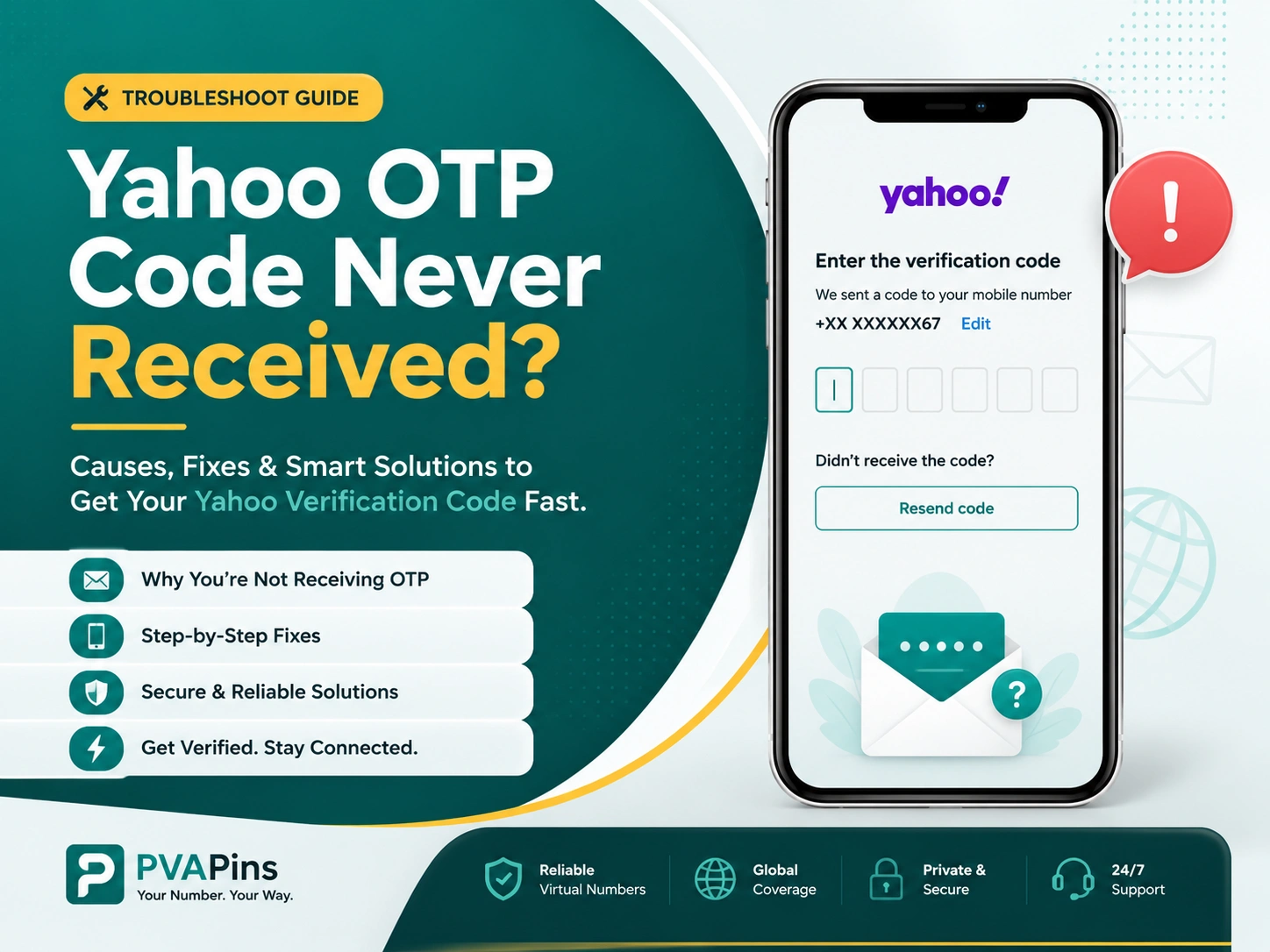 Yahoo OTP Code Never Received
