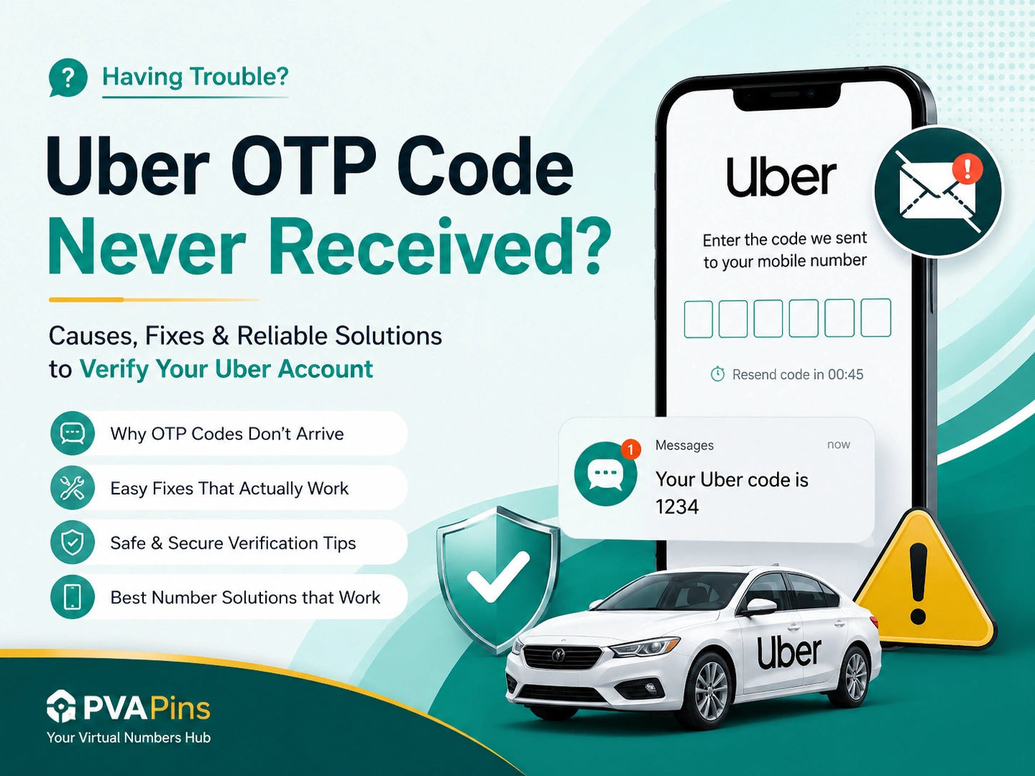 Uber OTP Code Never Received