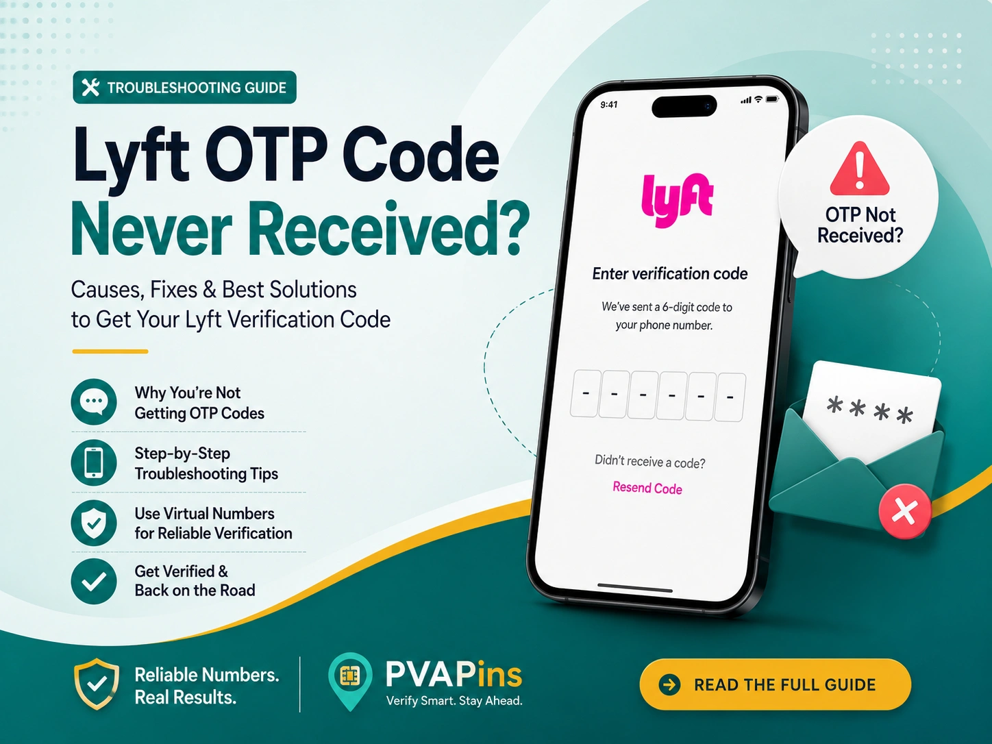 Lyft OTP Code Never Received