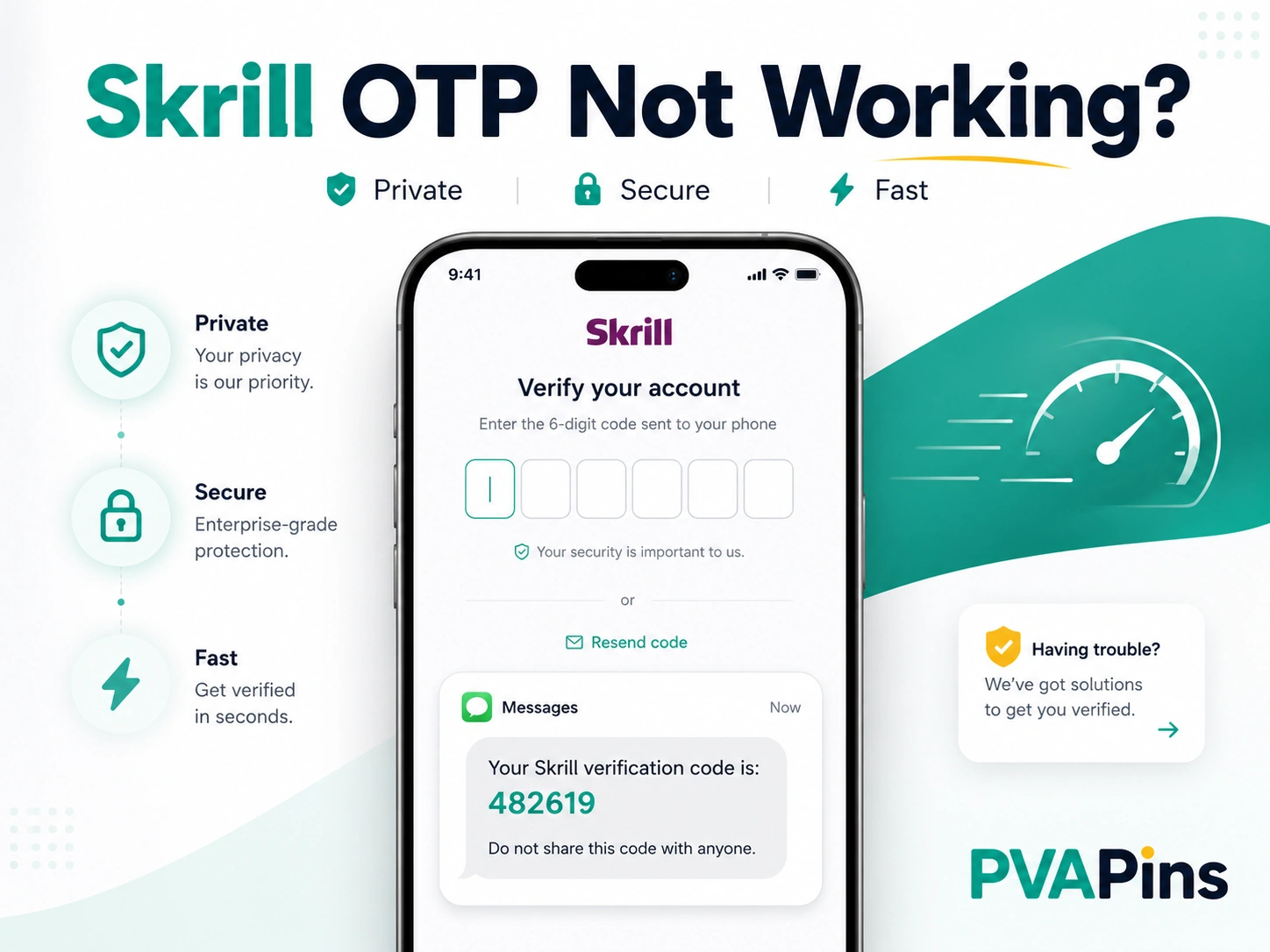 Skrill OTP Not Working