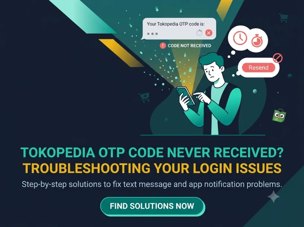 Tokopedia OTP code never received
