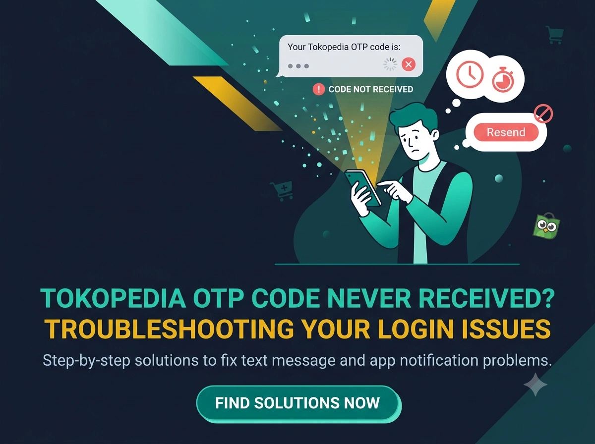 Tokopedia OTP code never received