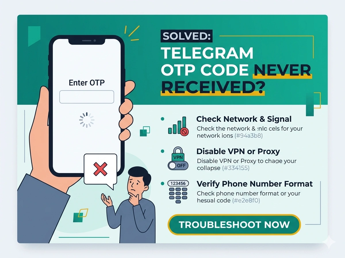 Telegram OTP code never received