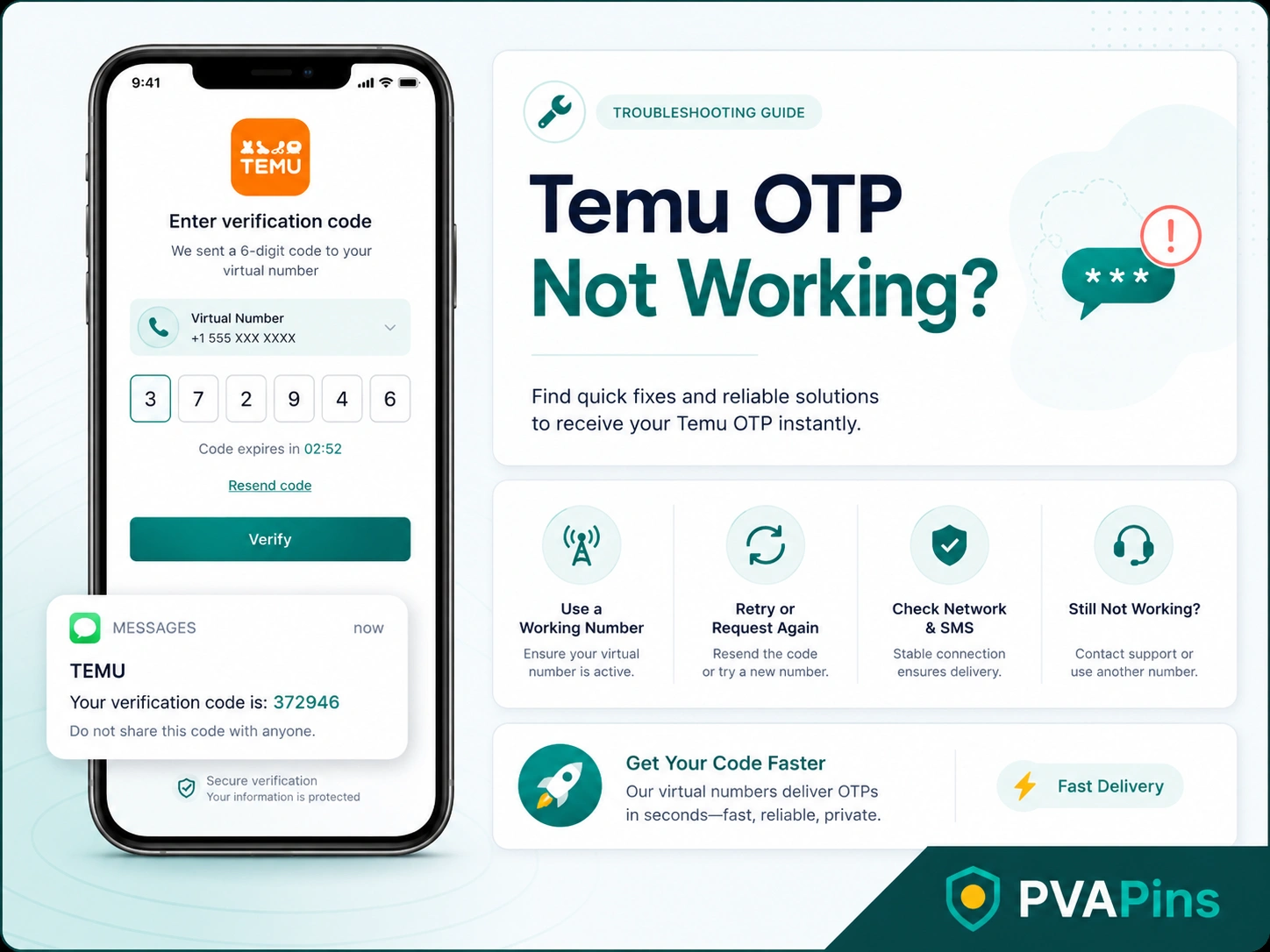 Temu OTP Not Working