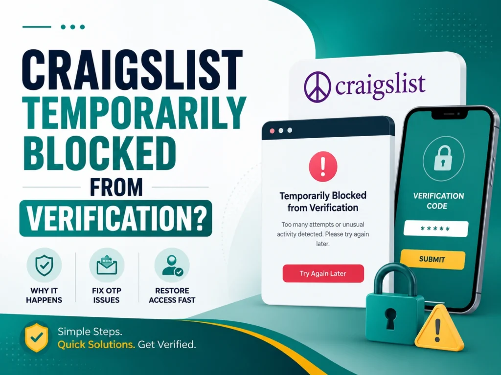 Craigslist temporarily blocked from verification