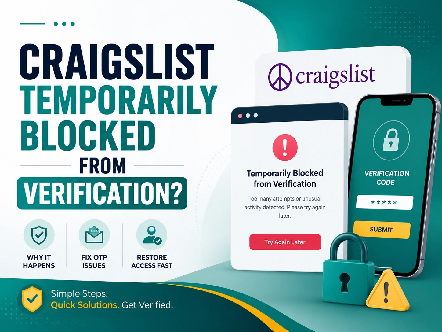 Craigslist temporarily blocked from verification