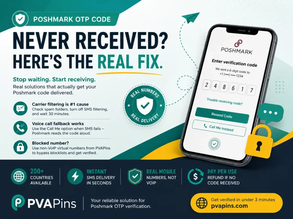 Poshmark OTP Code Never Received