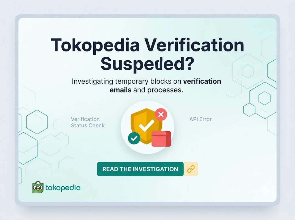 Tokopedia temporarily blocked from verification