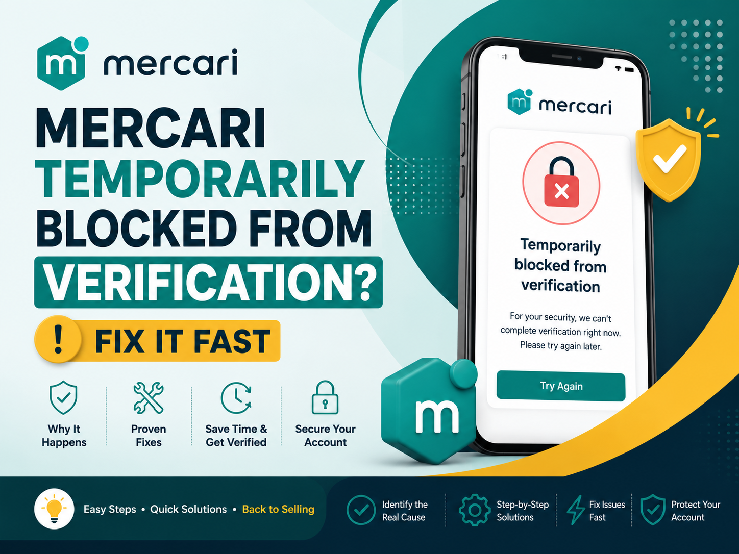 Mercari temporarily blocked from verification