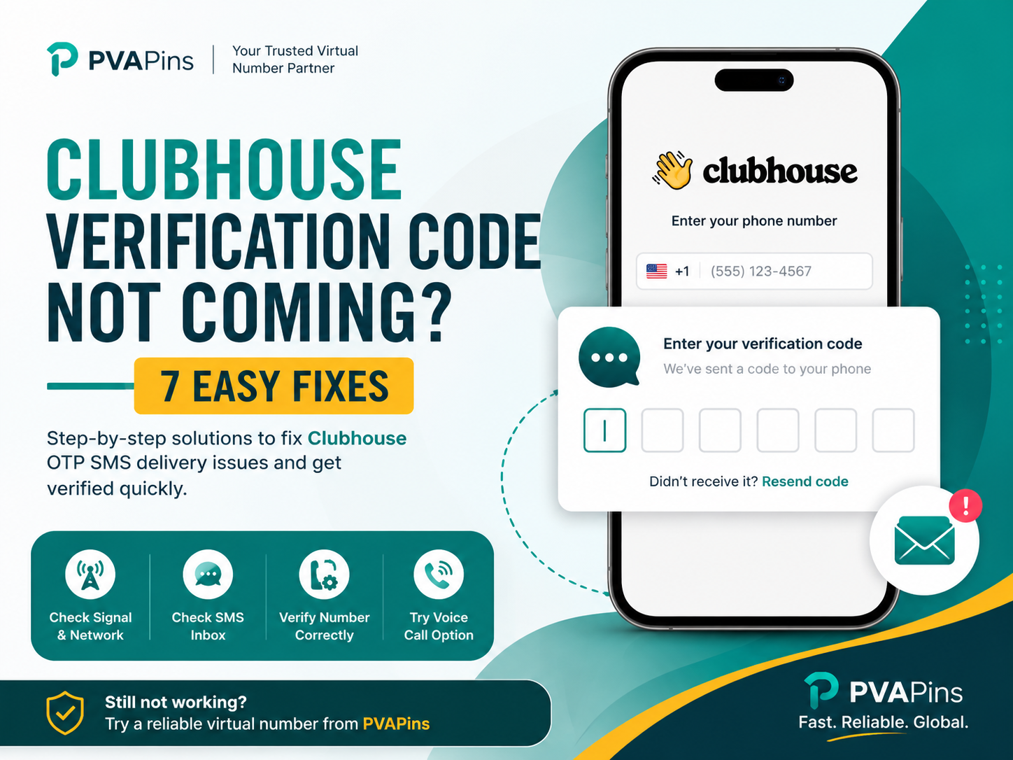 Clubhouse Verification Code Not Coming