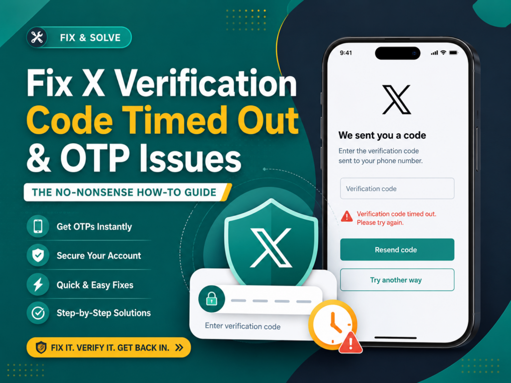 X Verification Code Timed Out
