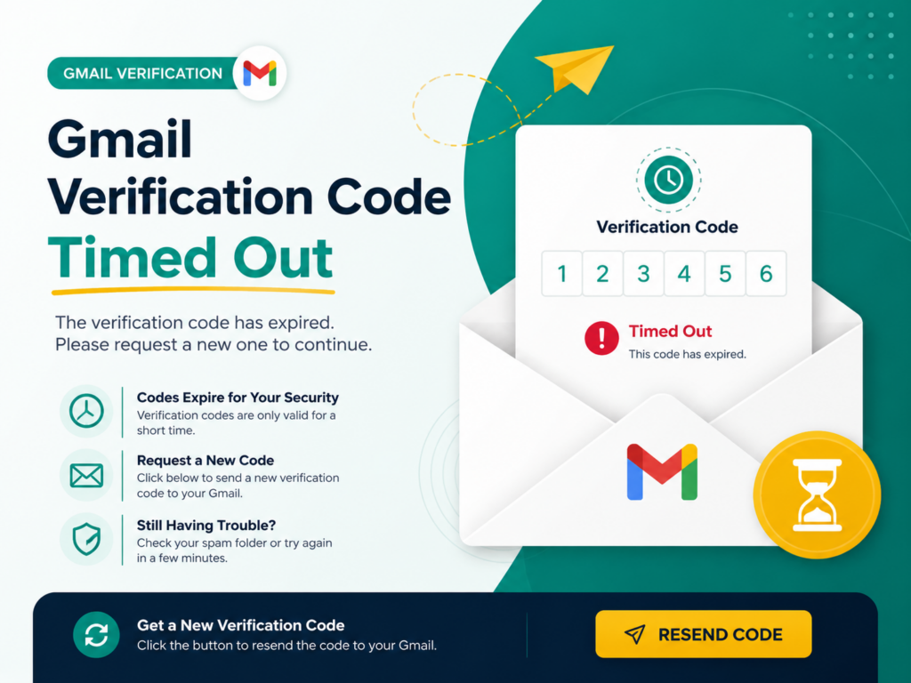 Gmail Verification Code Timed Out
