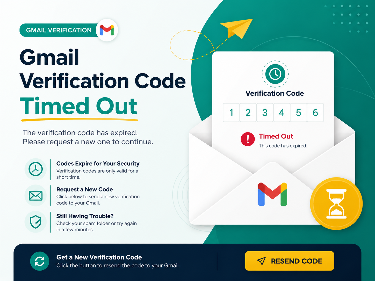 Gmail Verification Code Timed Out