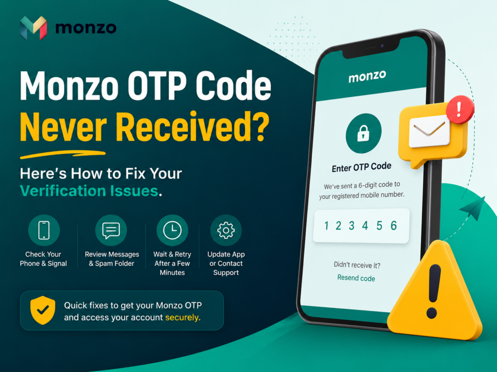 Monzo OTP Code Never Received