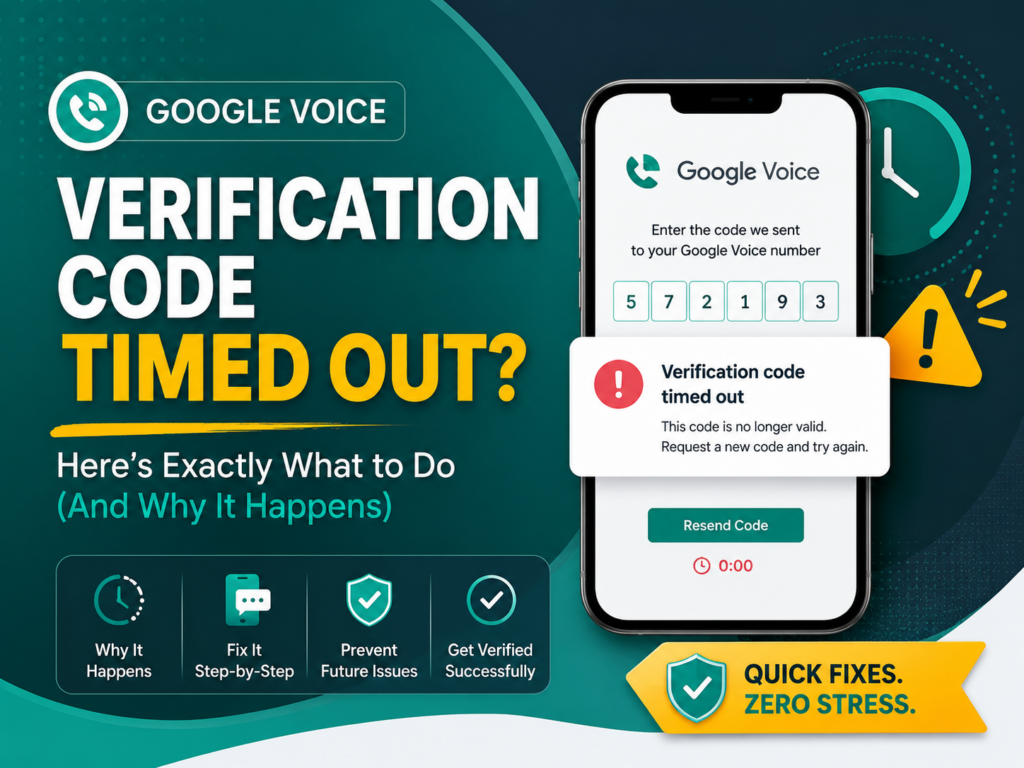 Google Voice Verification Code Timed Out