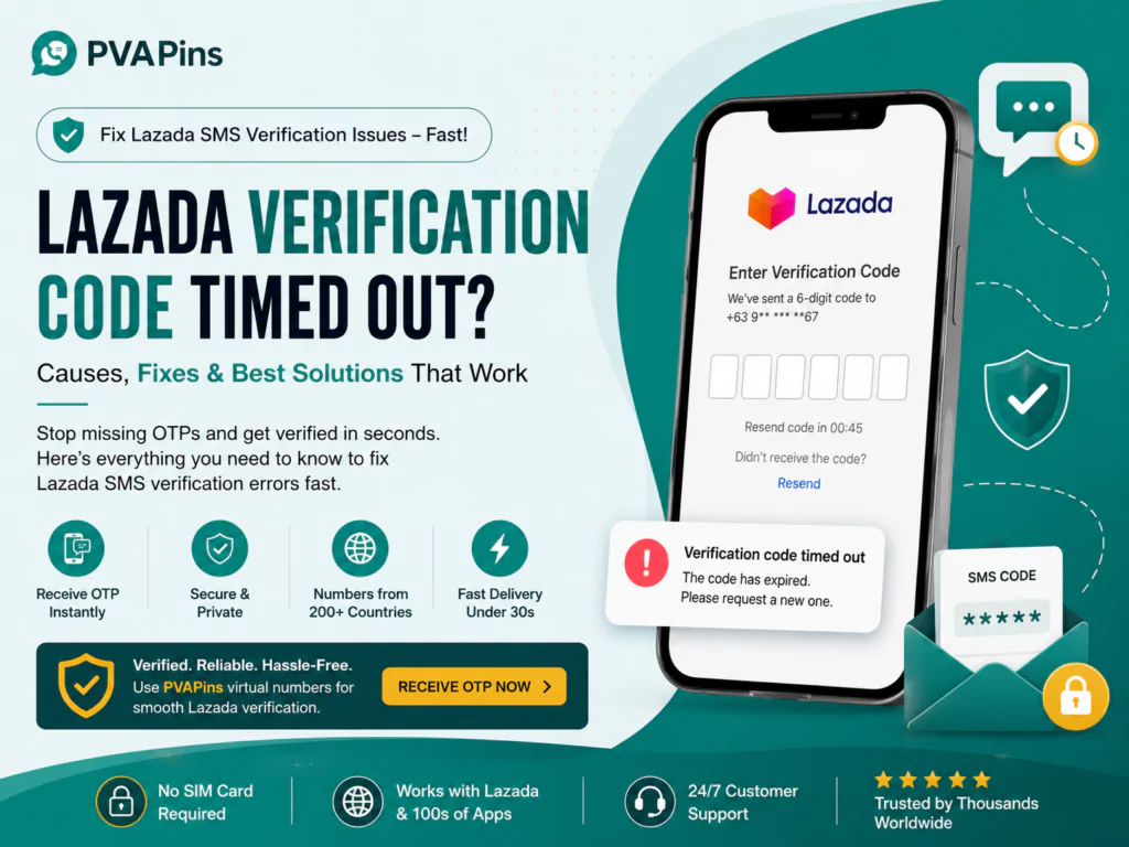 Lazada Verification Code Timed Out