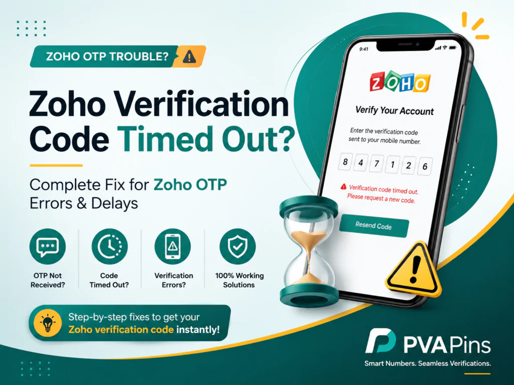 Zoho Verification Code Timed Out