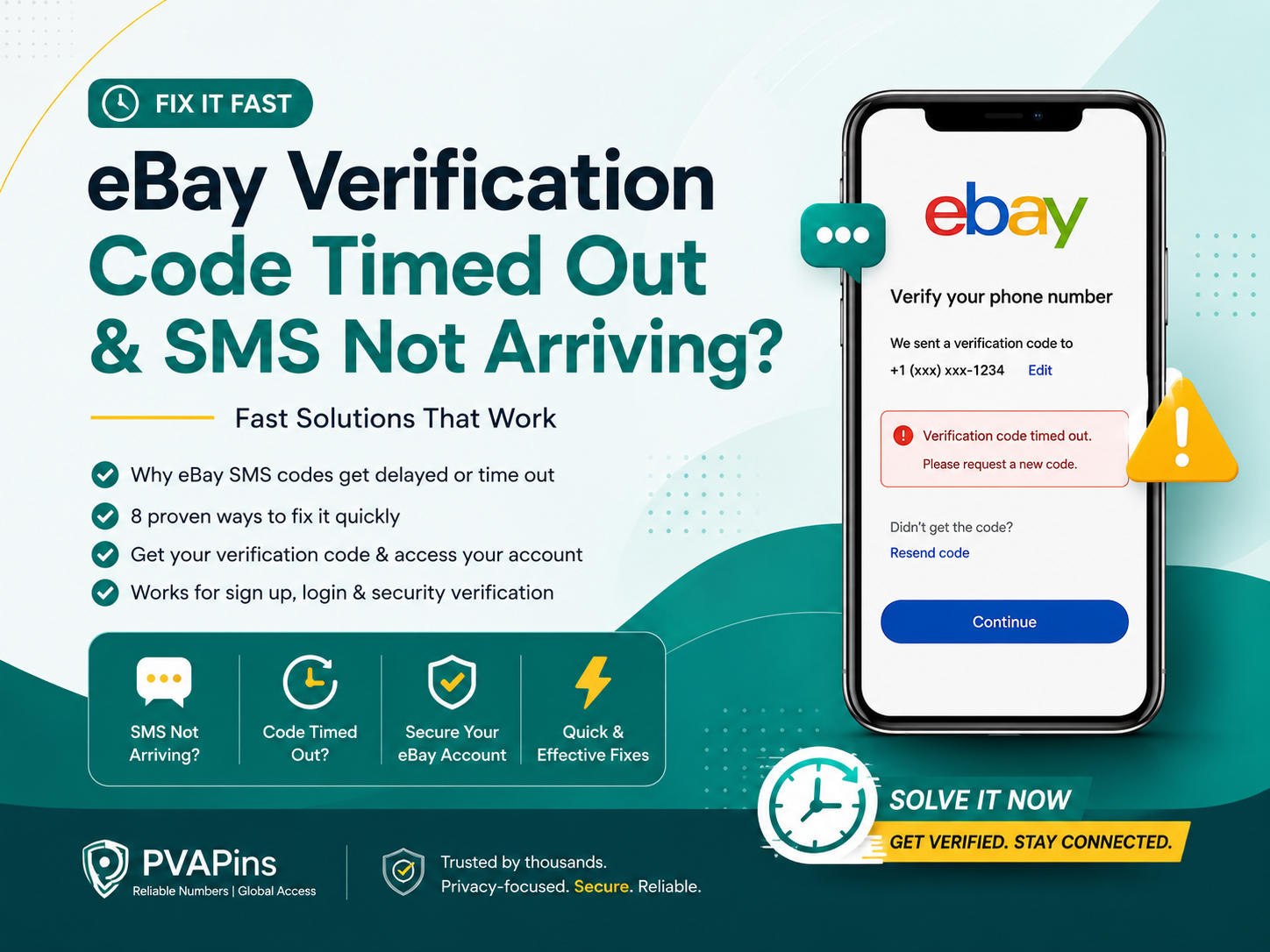 eBay Verification Code Timed Out
