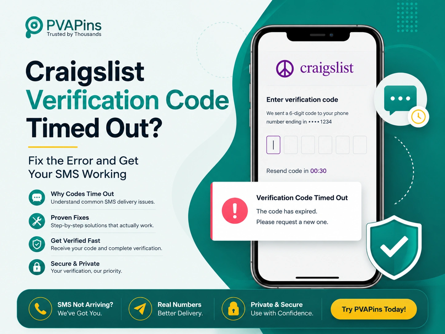 Craigslist Verification Code Timed Out