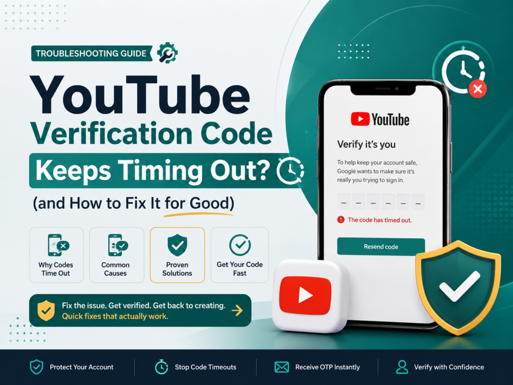 YouTube Verification Code Timed Out
