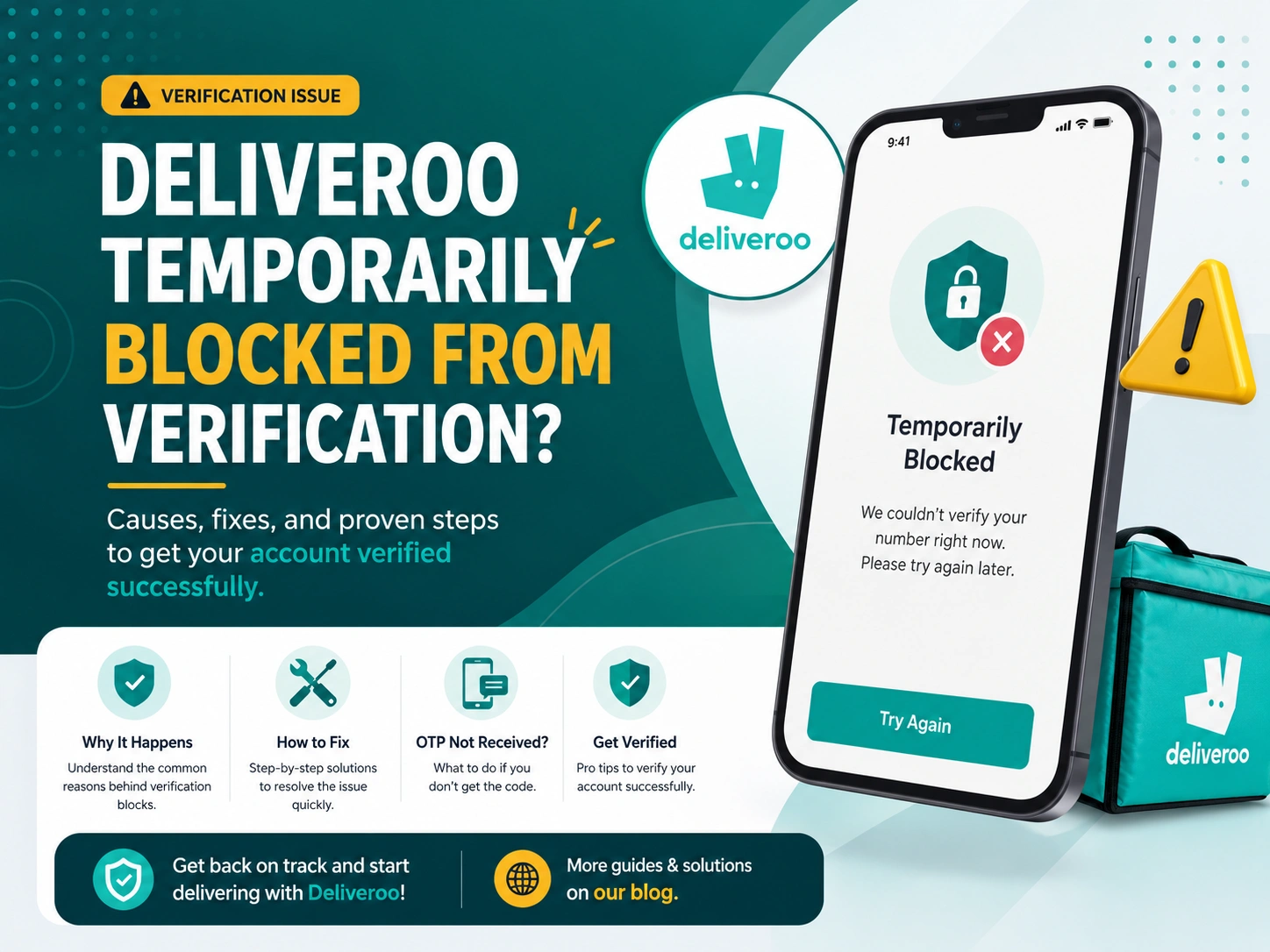 Deliveroo temporarily blocked from verification
