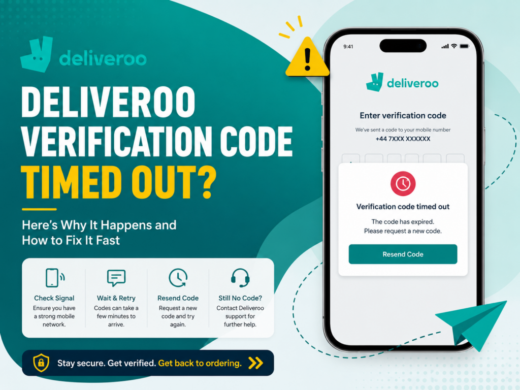Deliveroo Verification Code Timed Out