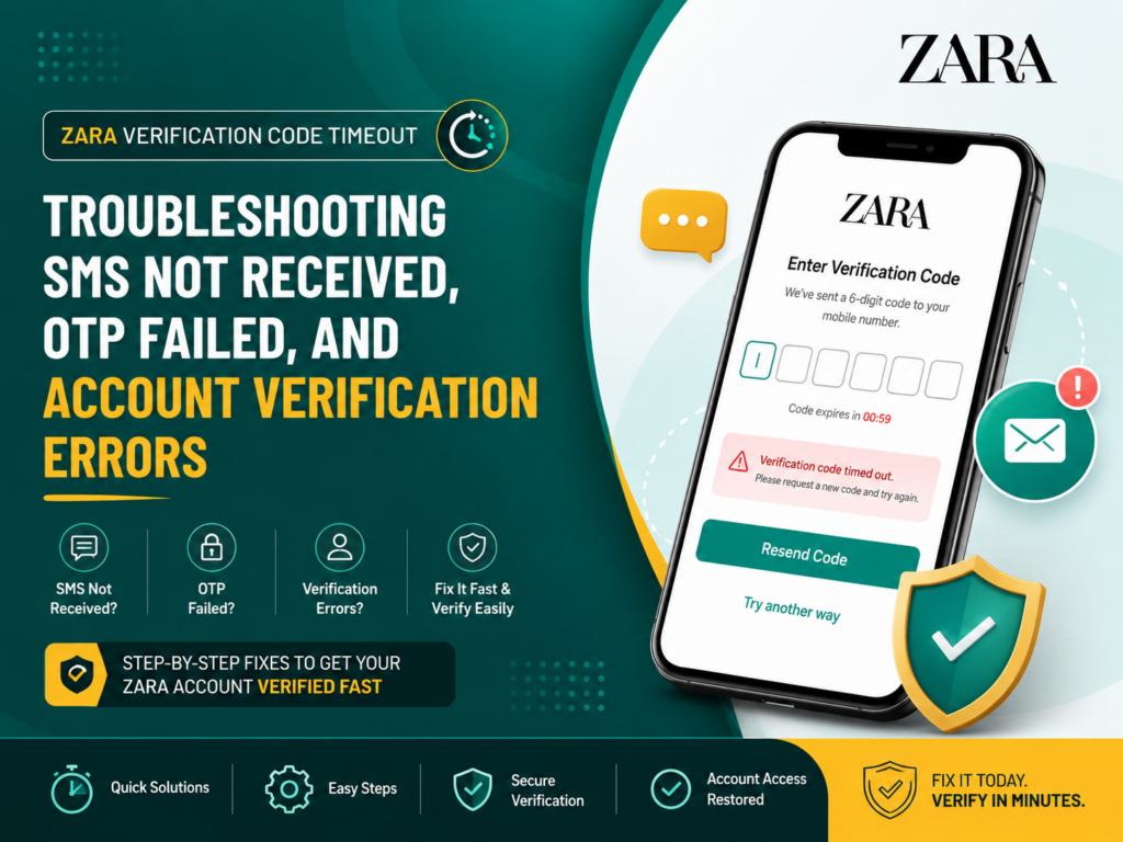 Zara Verification Code Timeout