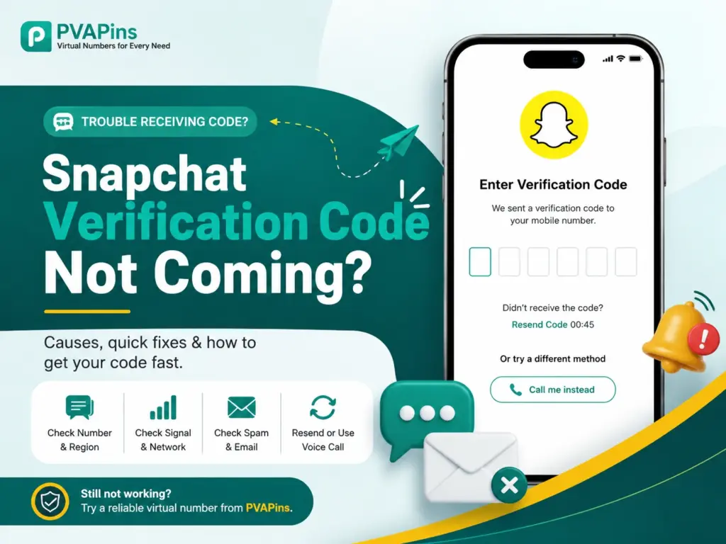 Snapchat verification code not coming