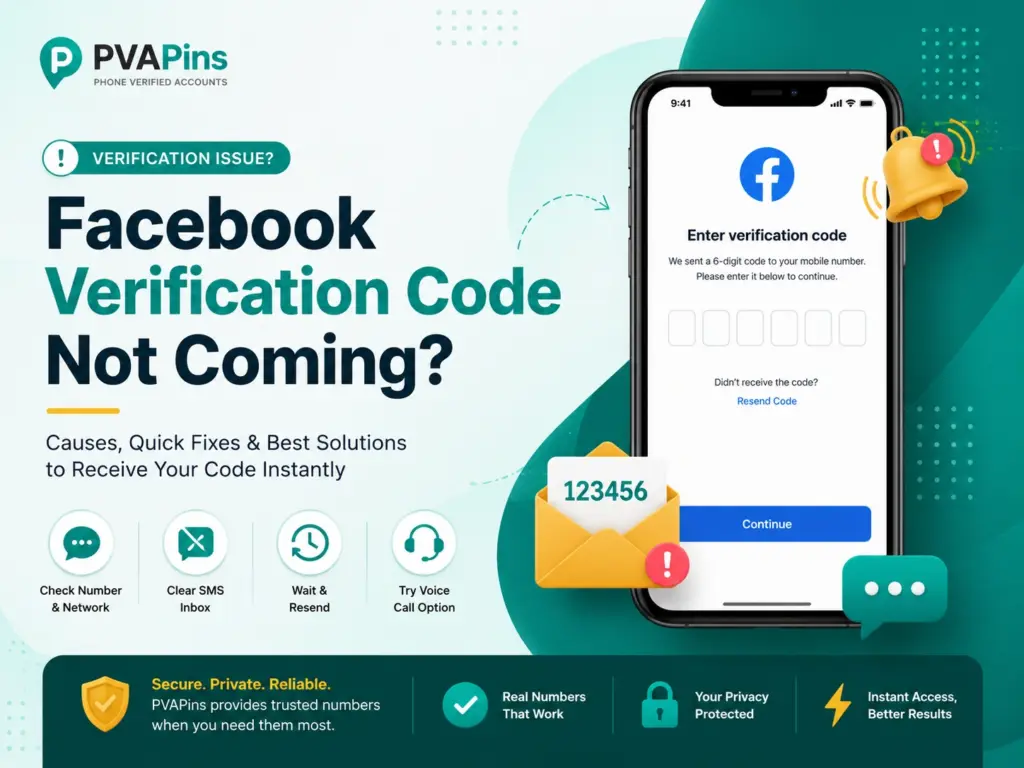 Facebook verification code not coming