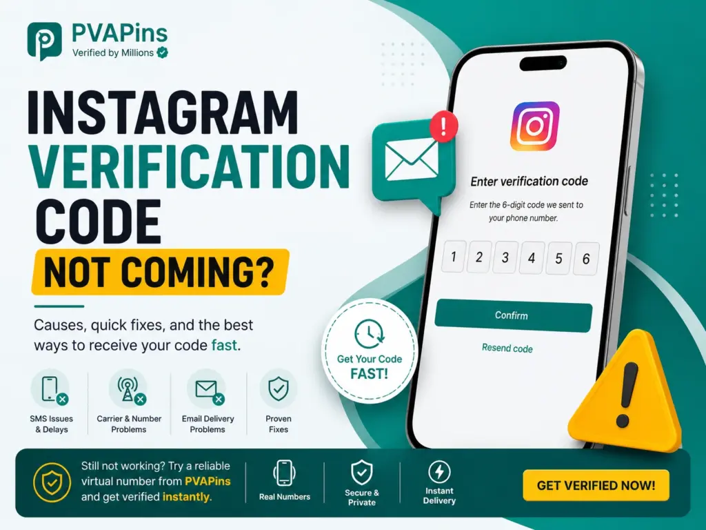 Instagram verification code not coming