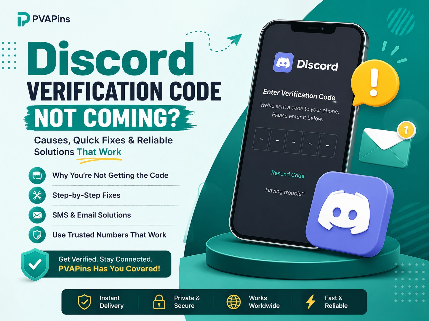 Discord verification code not coming