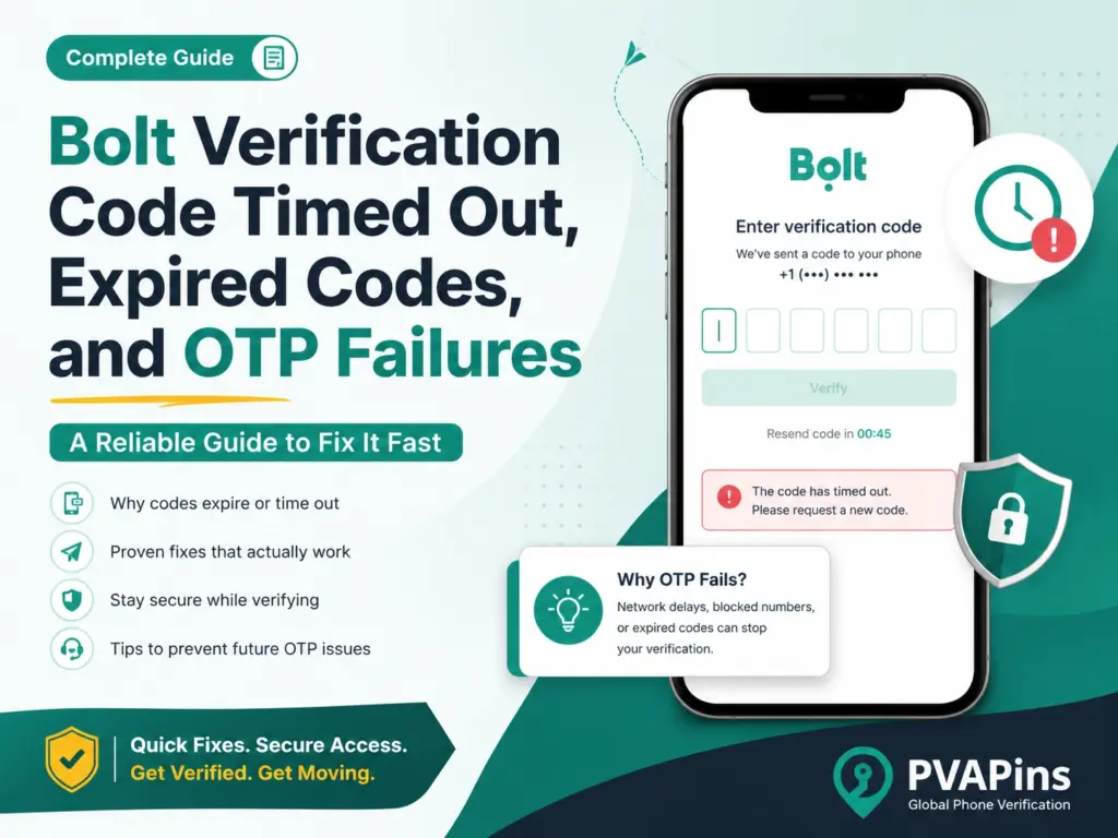 Bolt Verification Code Timed Out?