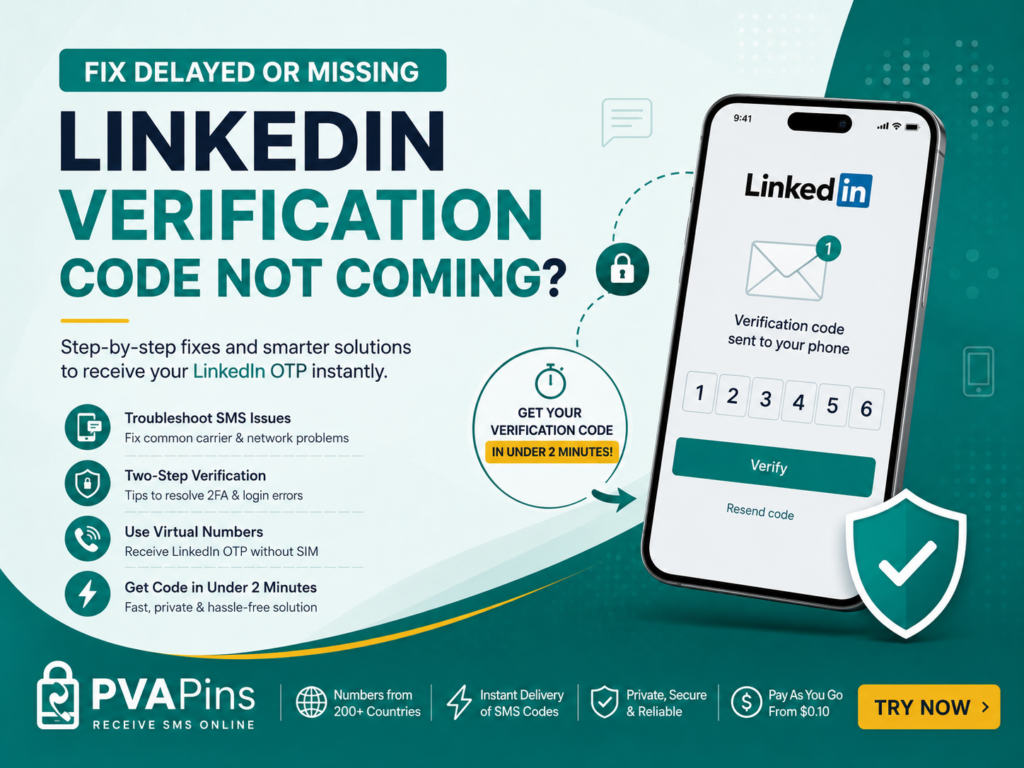 LinkedIn verification code not coming