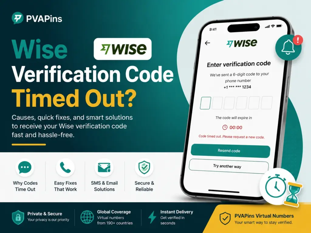 Wise verification code timed out?