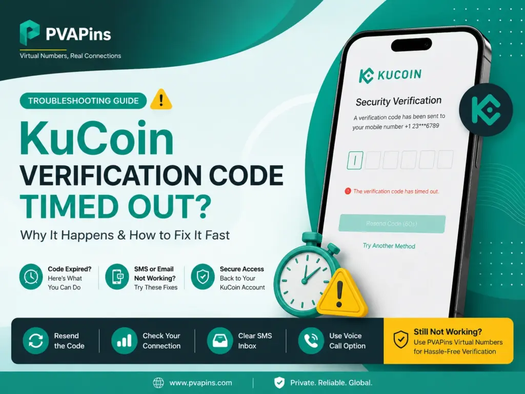 KuCoin verification code timed out