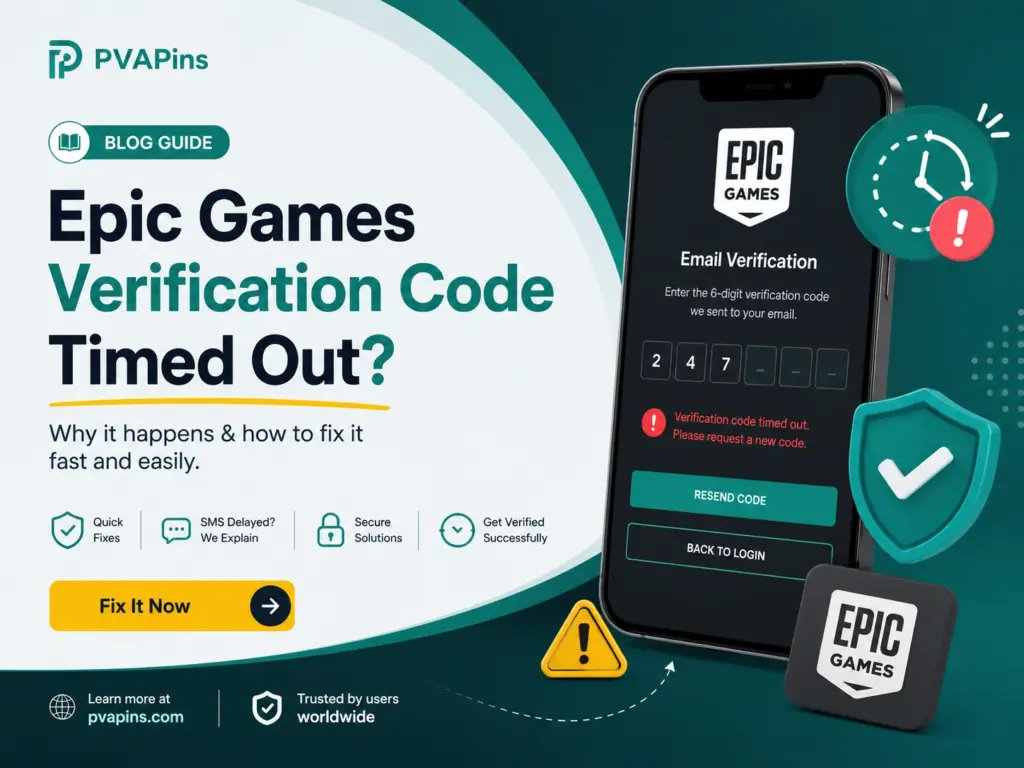Epic Games verification code timed out