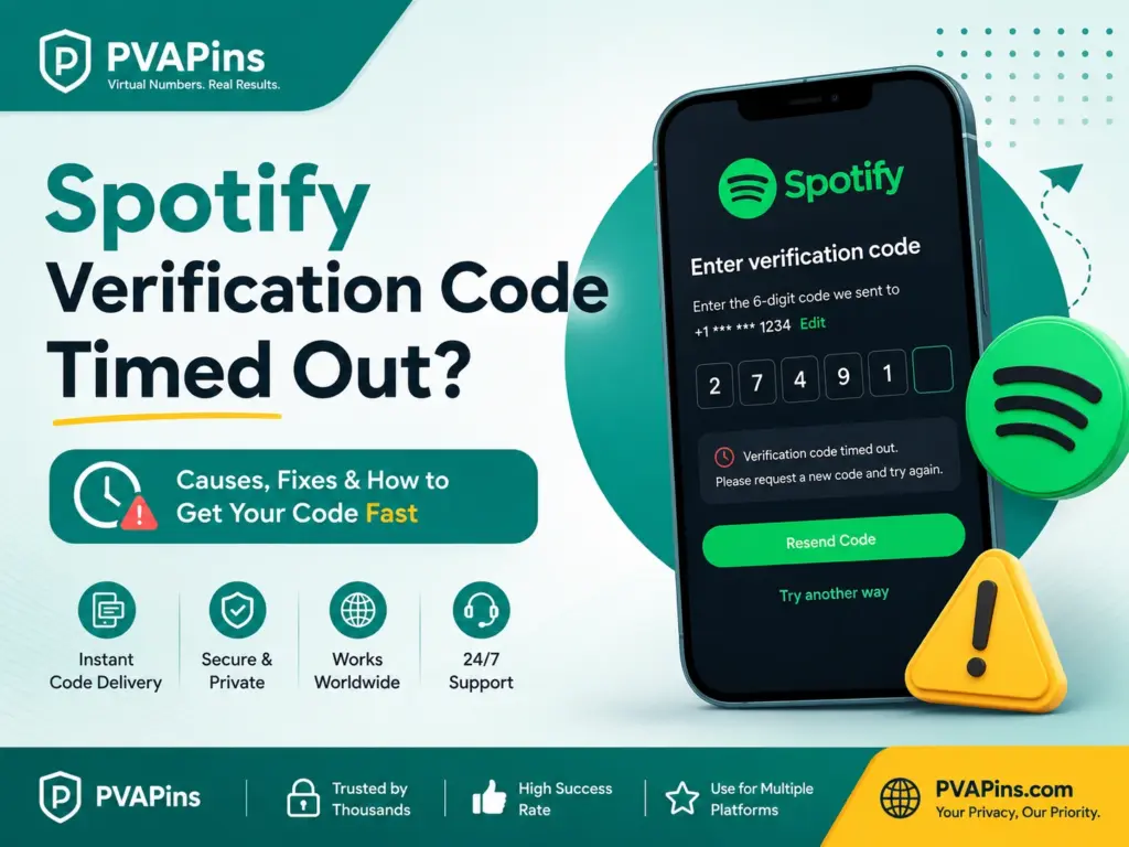 Spotify verification code timed out