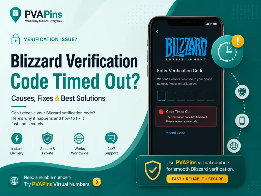 Blizzard verification code timed out