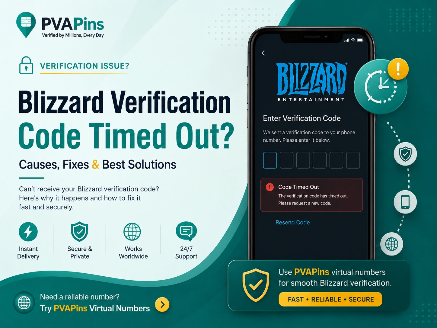 Blizzard verification code timed out