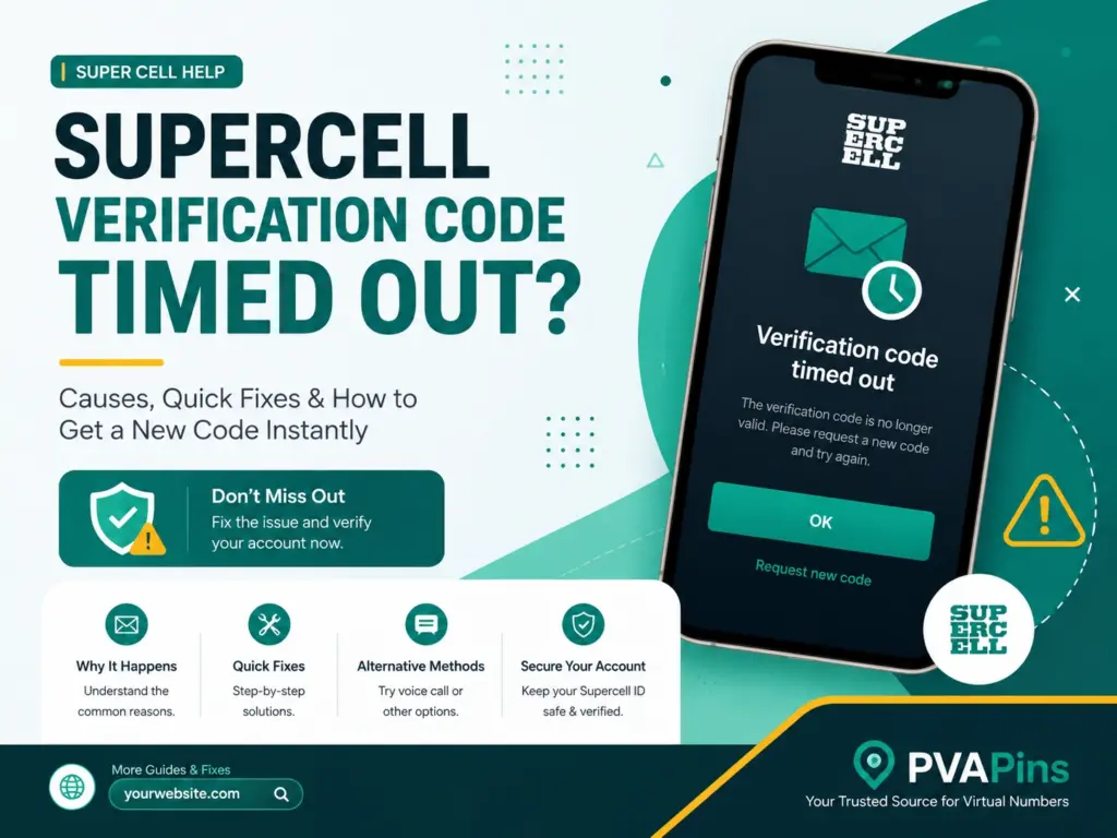 Supercell verification code timed out