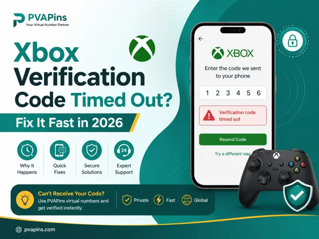 Xbox verification code timed out