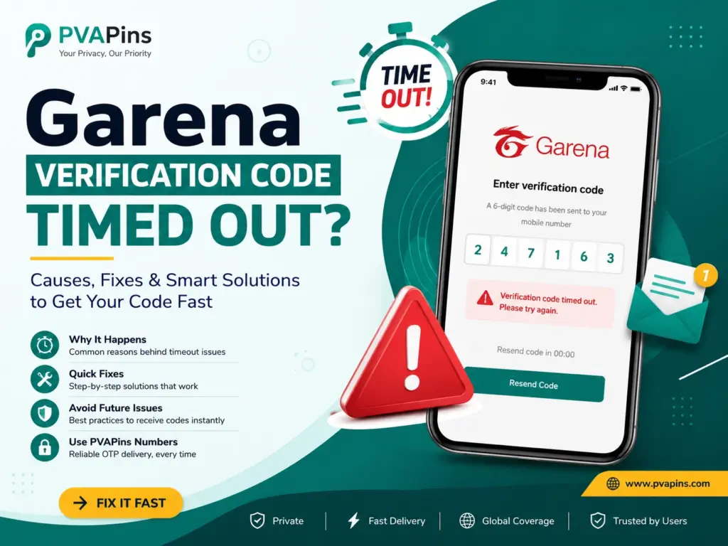 Garena verification code timed out