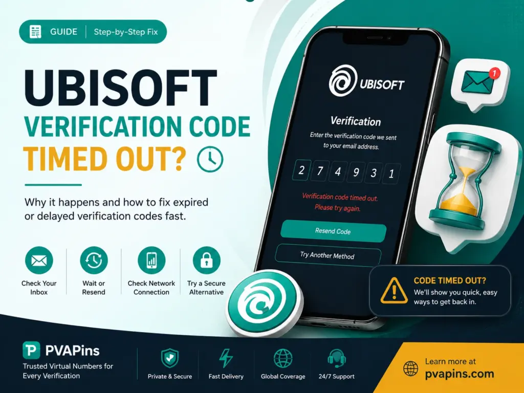 Ubisoft verification code timed out?