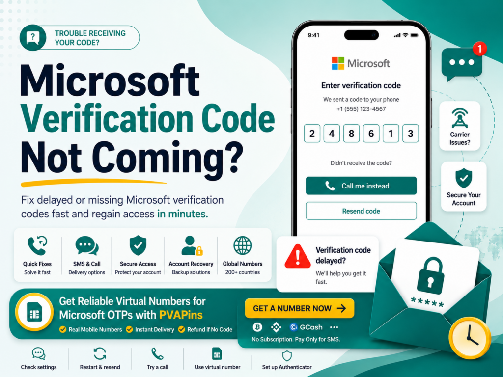 Microsoft Verification Code Issue