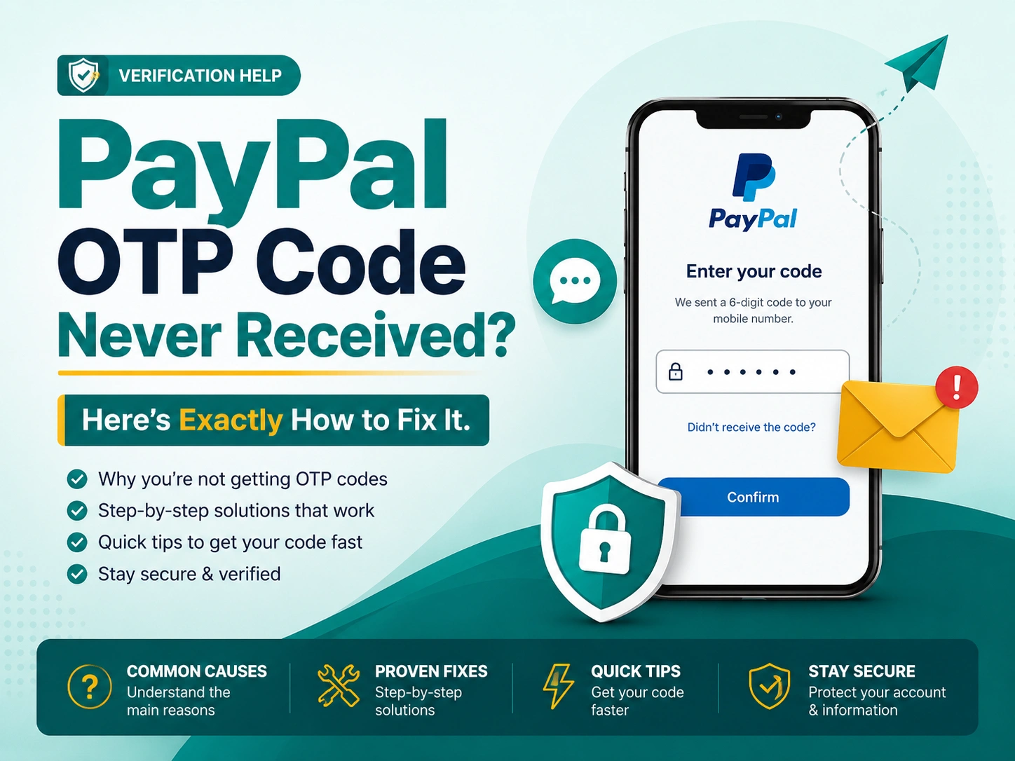 PayPal OTP Code Never Received