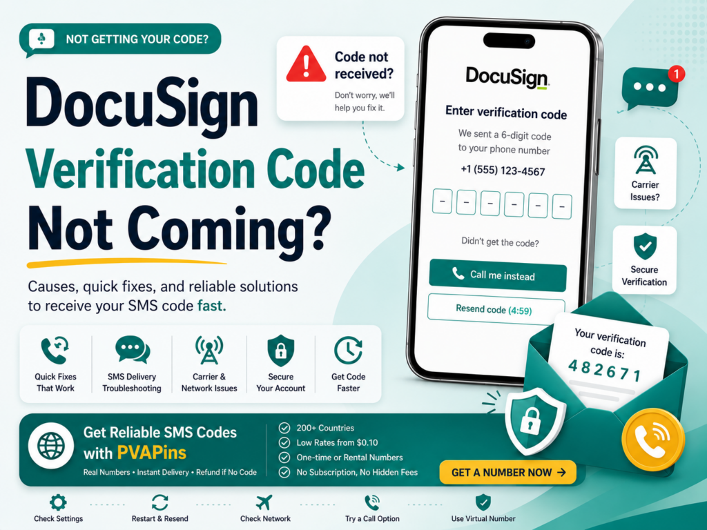 DocuSign Verification Code Not Coming