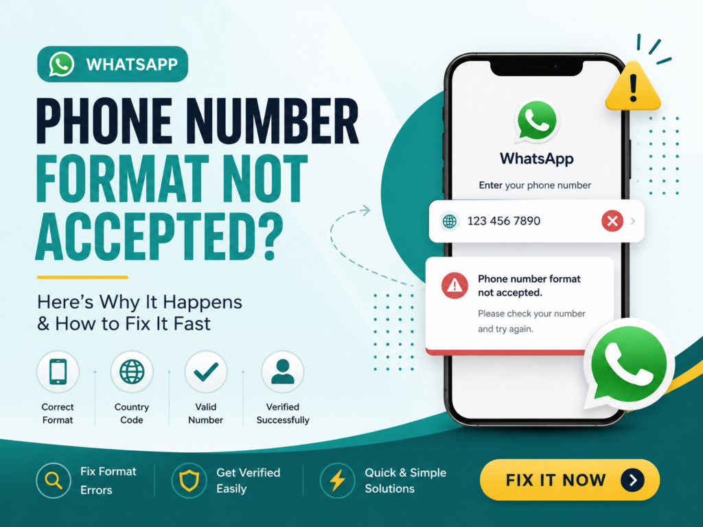 WhatsApp Phone Number Format Not Accepted