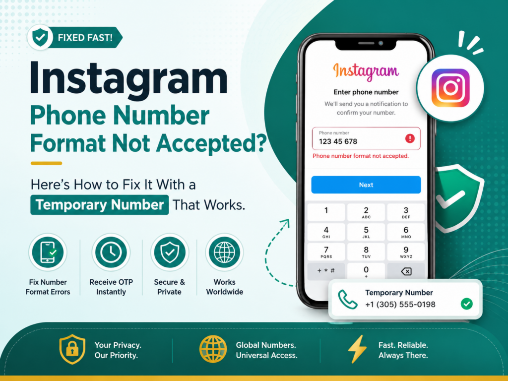 Instagram Phone Number Format Not Accepted