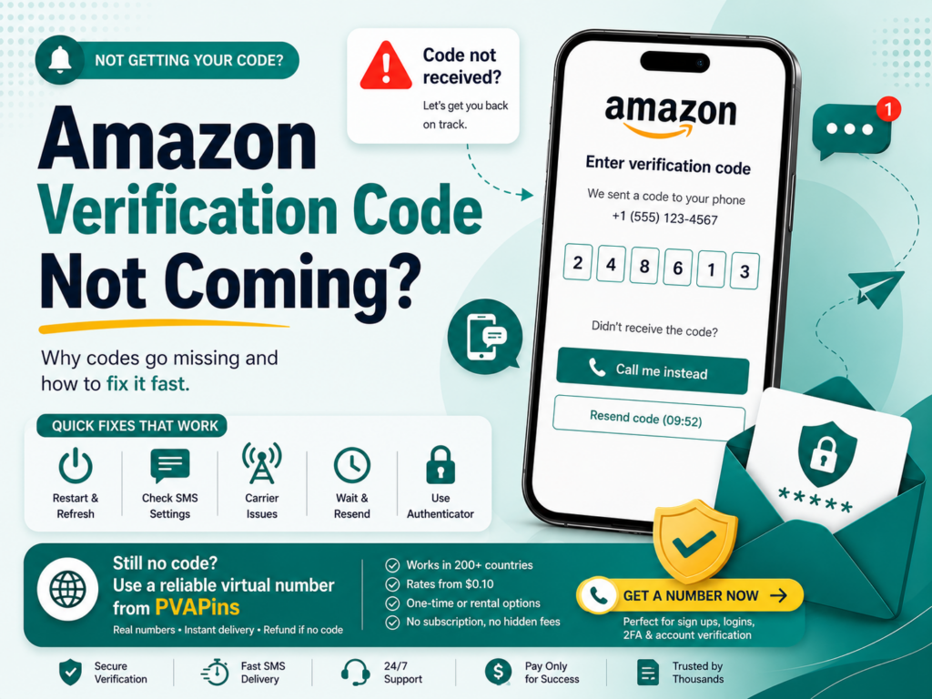 Amazon Verification Code Not Coming
